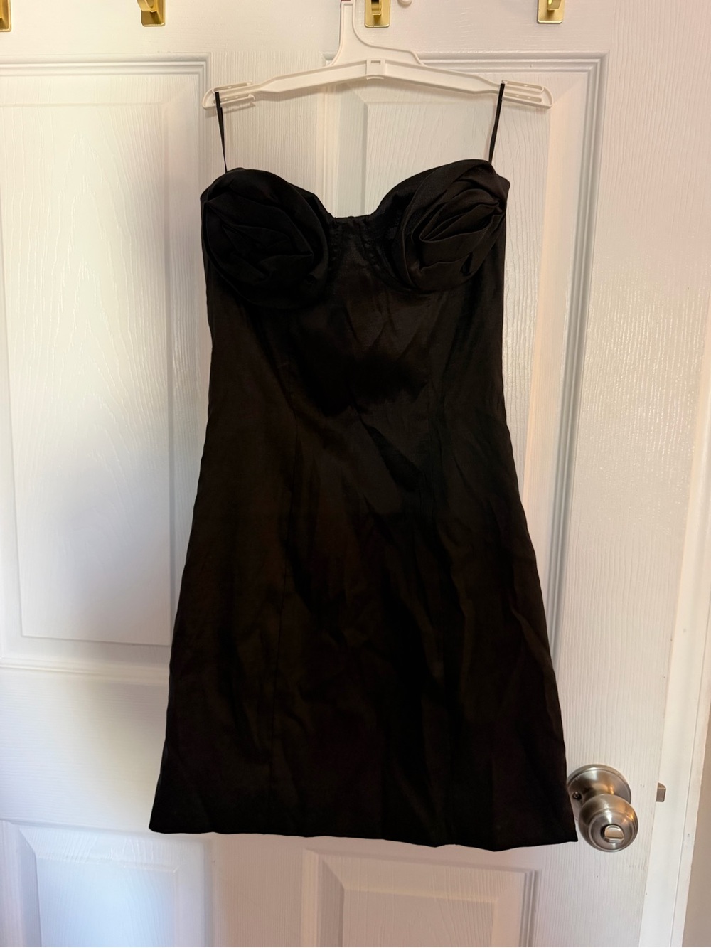 Bardot Black Strapless Sweetheart Mini Dress with Sculpted Cups